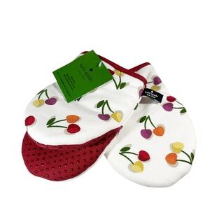 NEW Kate Spade CHERRY DESIGN Mini Oven Mitts Set/2